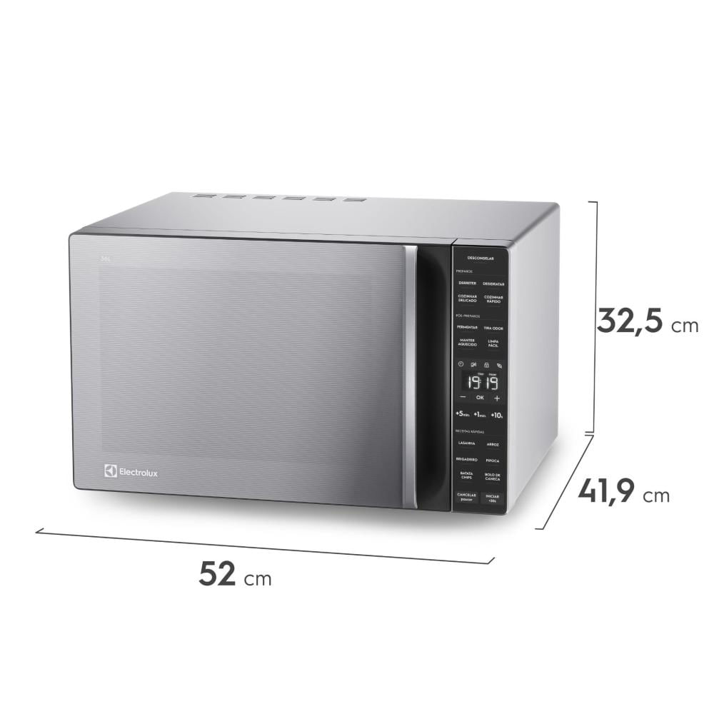 Micro-ondas Electrolux Inox 36L Inox com Painel Digital